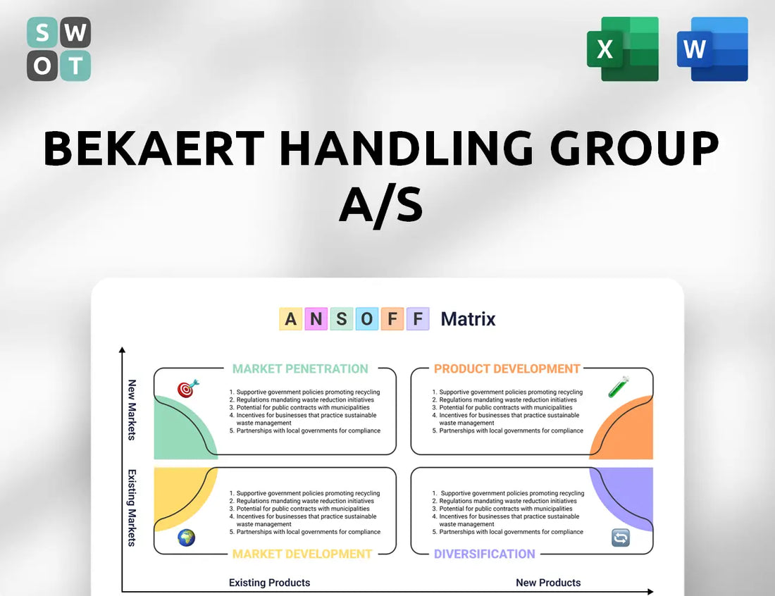 Bekaert Handling Group A/S Ansoff Matrix