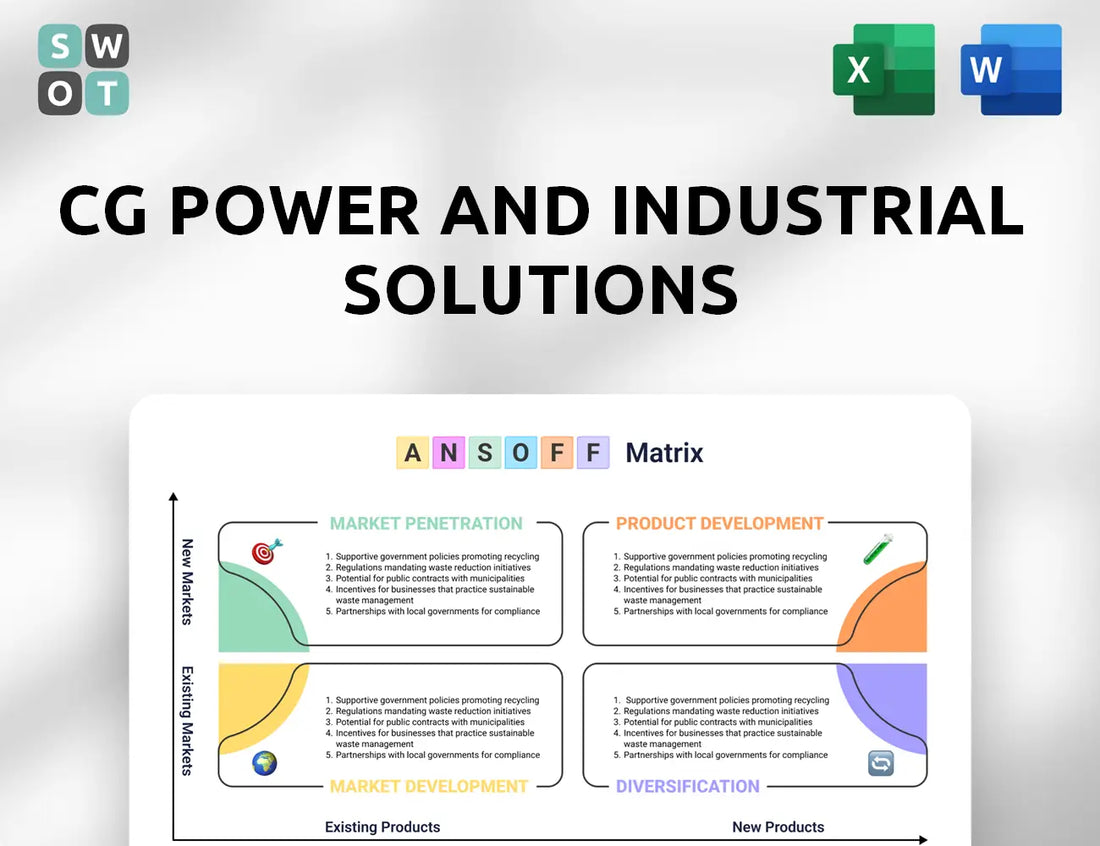 CG Power and Industrial Solutions Ansoff Matrix