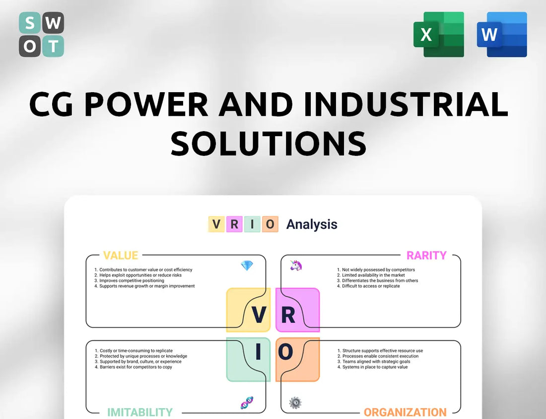 CG Power and Industrial Solutions VRIO Analysis