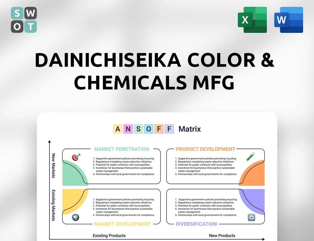 Dainichiseika Color & Chemicals Mfg Ansoff Matrix
