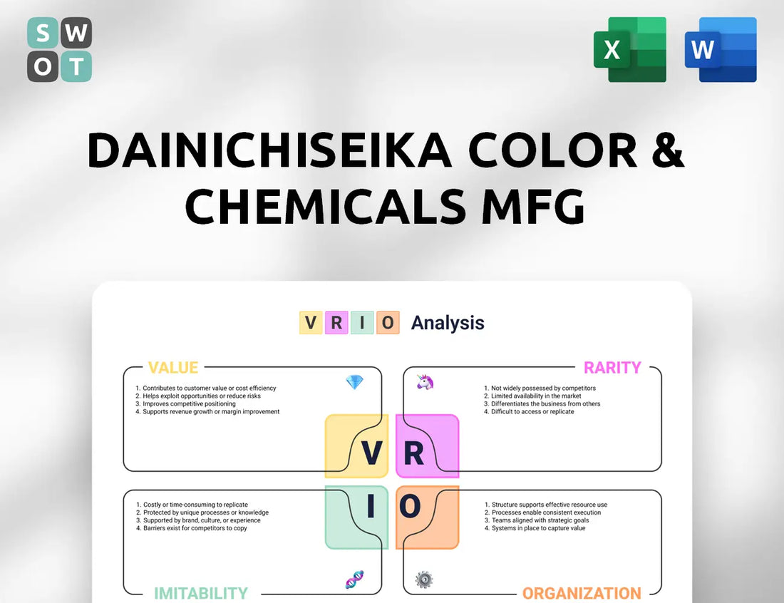 Dainichiseika Color & Chemicals Mfg VRIO Analysis