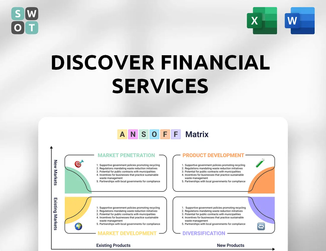 Discover Financial Services Ansoff Matrix