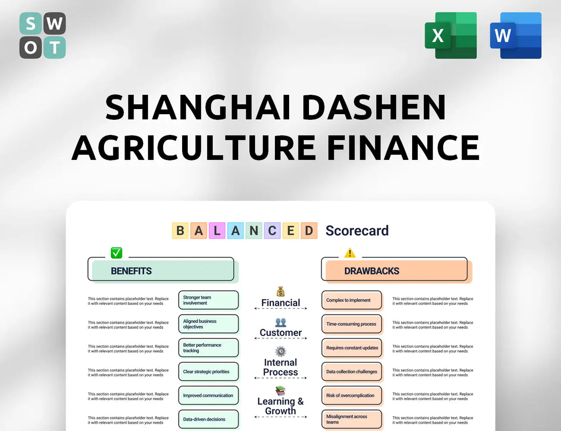 Shanghai Dashen Agriculture Finance Technology Balanced Scorecard