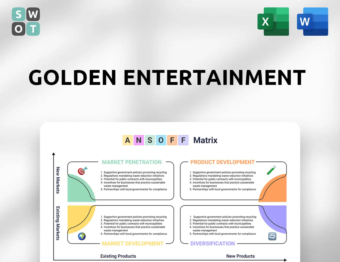 Golden Entertainment Ansoff Matrix