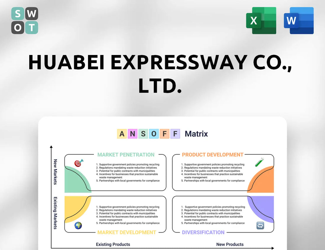 Huabei Expressway Co., Ltd. Ansoff Matrix
