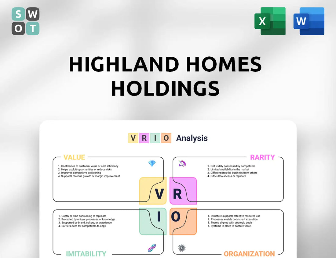 Highland Homes Holdings VRIO Analysis