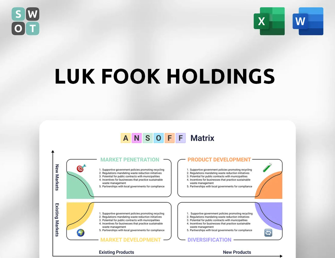 Luk Fook Holdings Ansoff Matrix