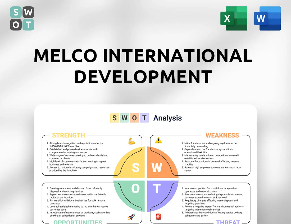 Melco International Development SWOT Analysis