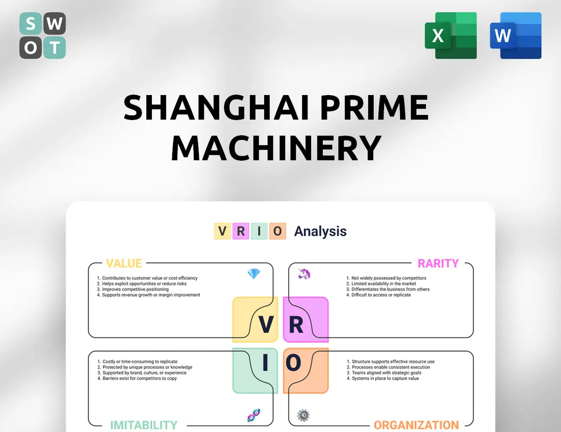 Shanghai Prime Machinery VRIO Analysis