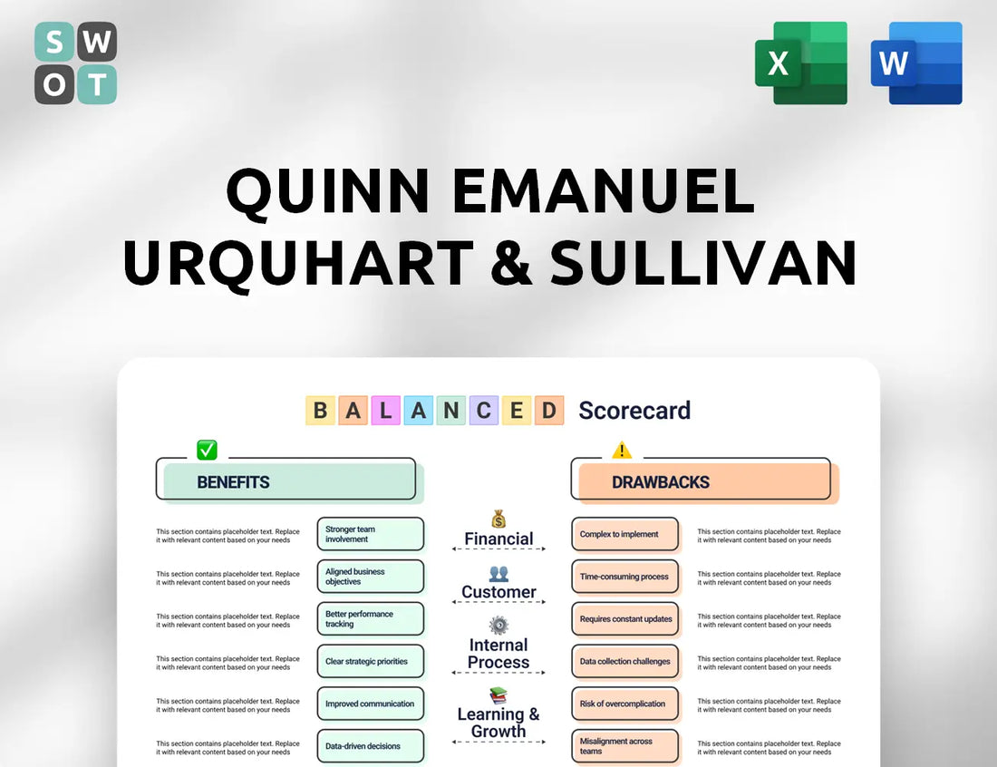 Quinn Emanuel Urquhart & Sullivan Balanced Scorecard