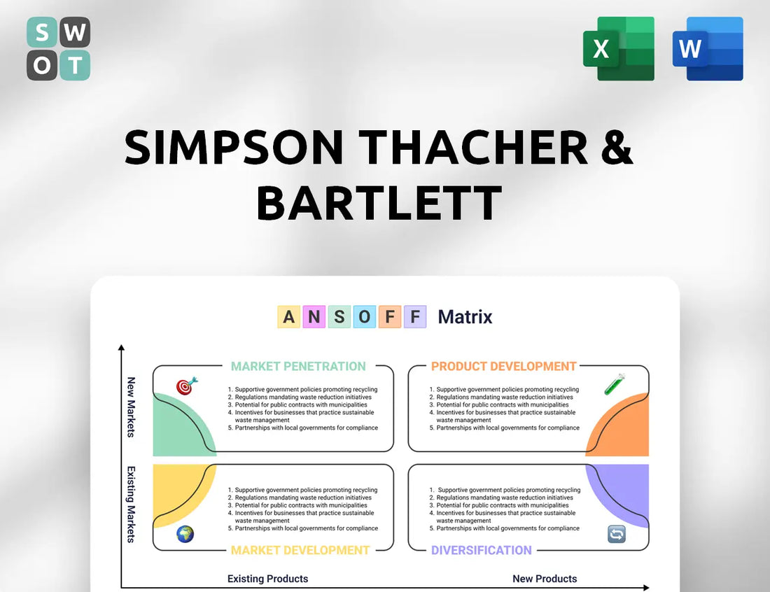 Simpson Thacher & Bartlett Ansoff Matrix