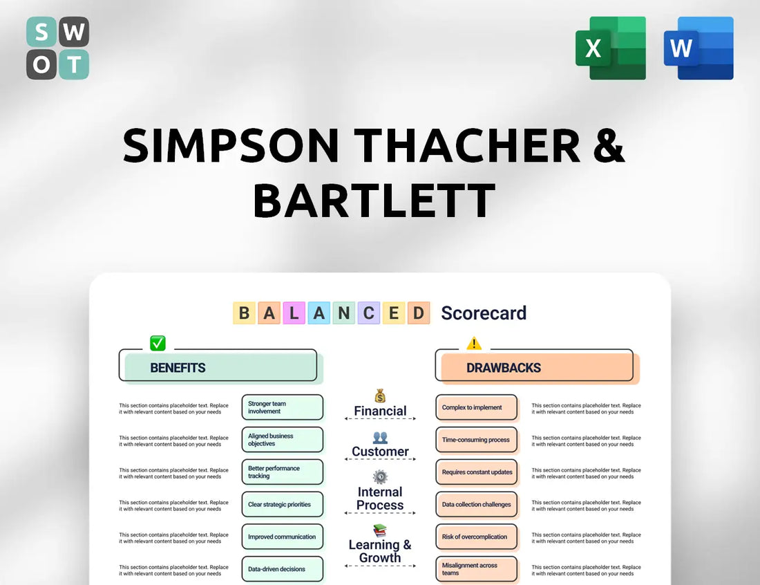 Simpson Thacher & Bartlett Balanced Scorecard