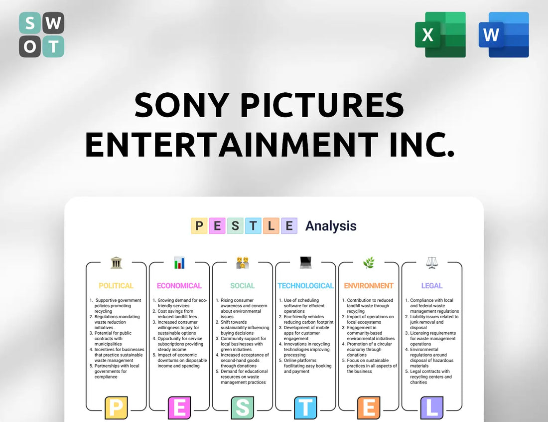 Sony Pictures Entertainment Inc. PESTLE Analysis
