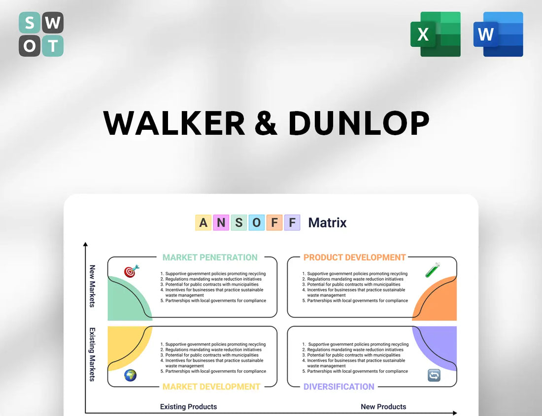 Walker & Dunlop Ansoff Matrix